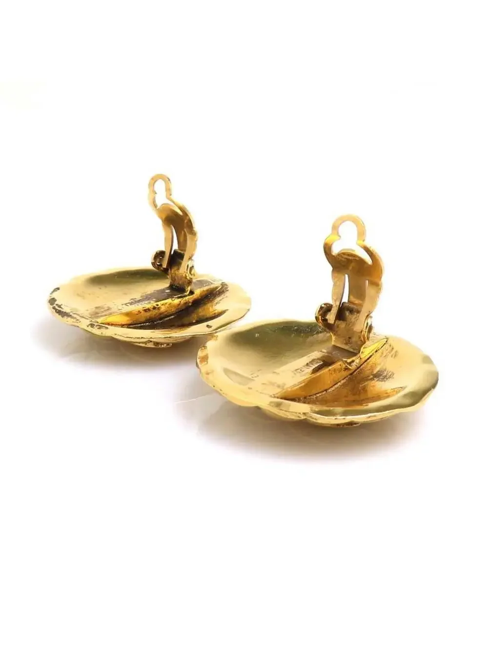 Auth Chanel Cc Logo Clip On Earrings #302711C28B
